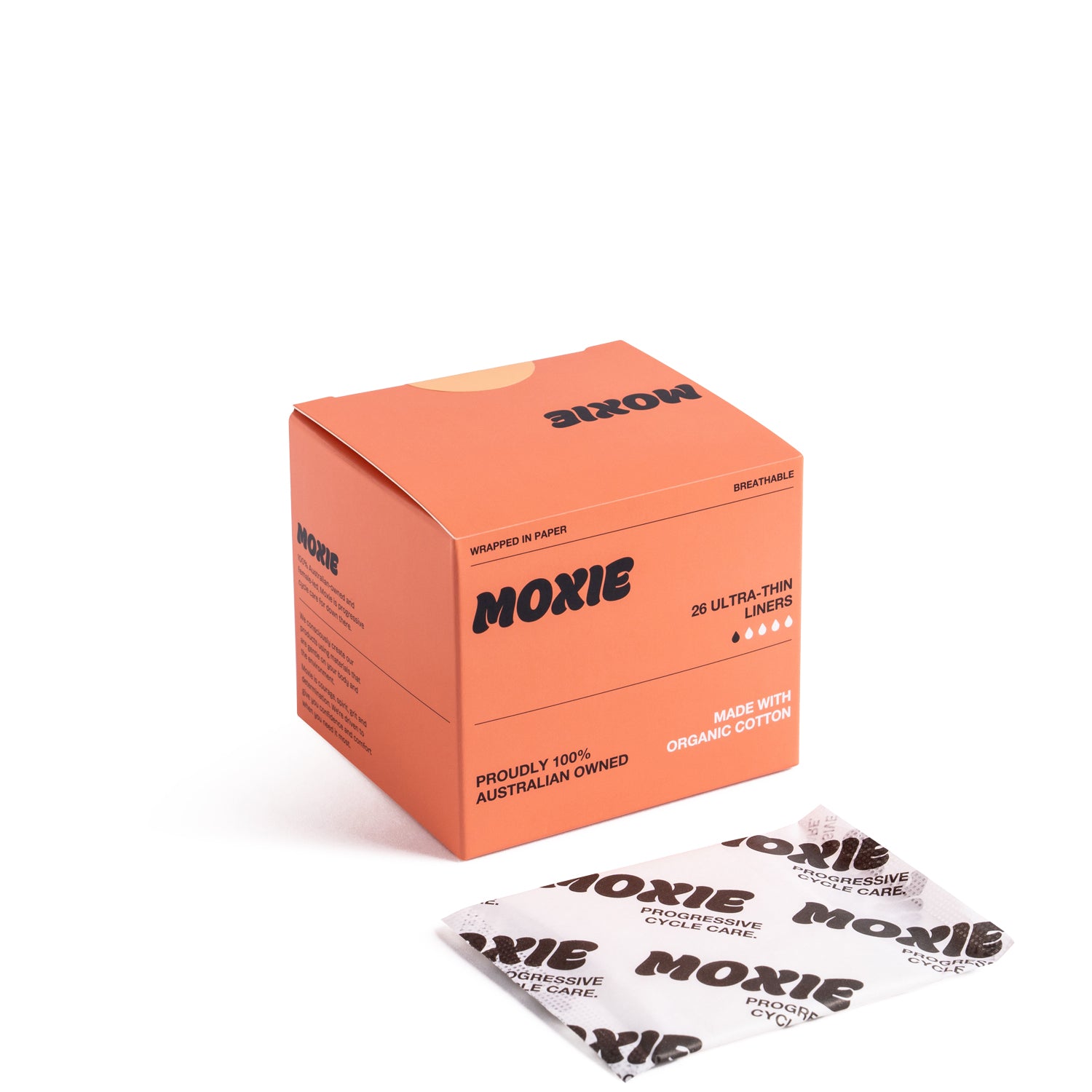 Moxie organic cotton ultra-thin liners 26pk