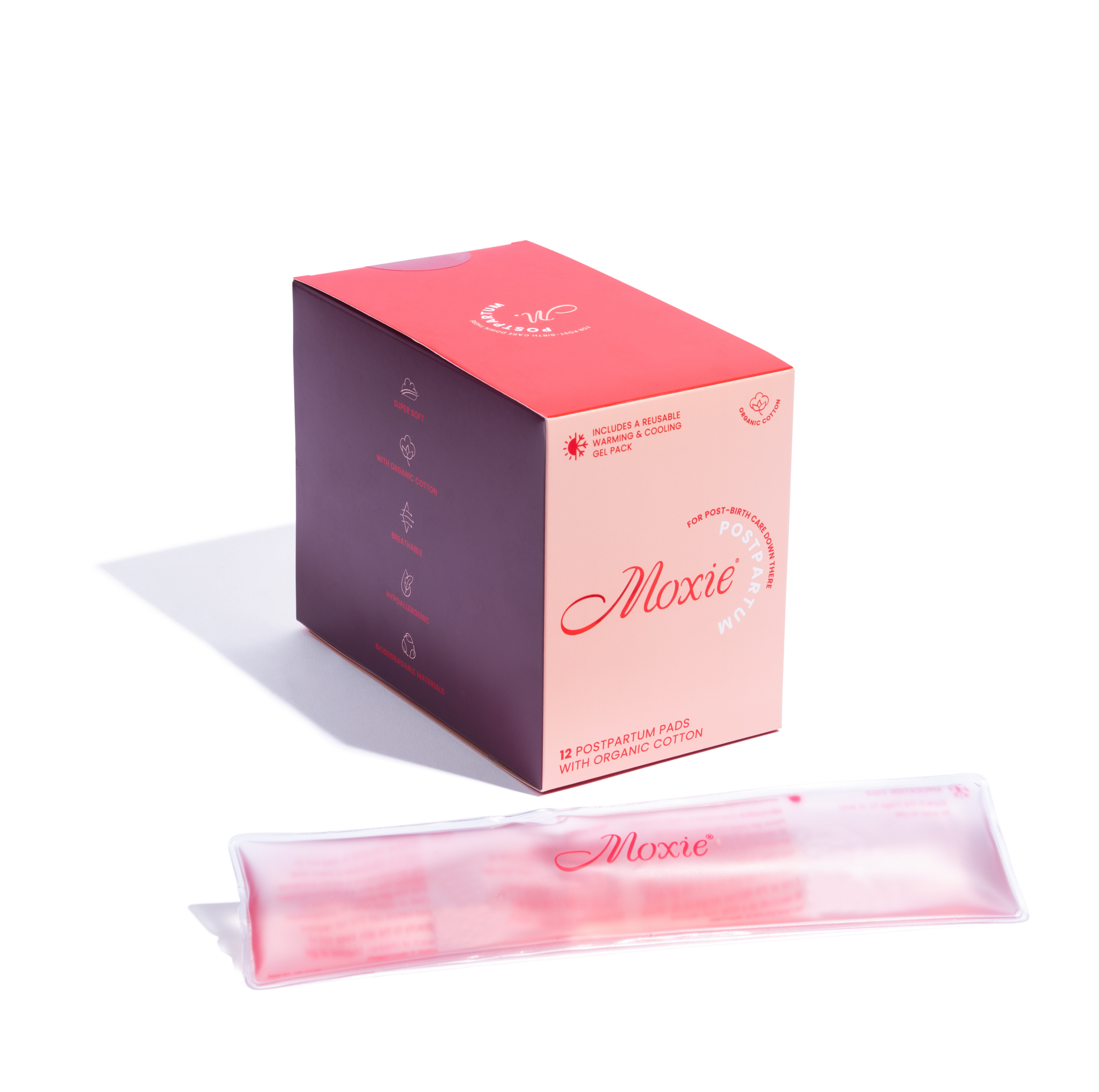 Postpartum pads with cooling gel pack