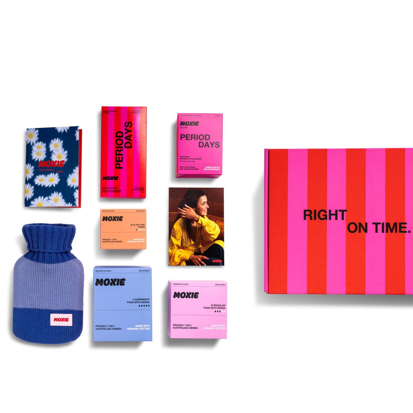 Welcome to Periods! starter kit with pads \u0026 liners | Moxie, image size:1337x1337