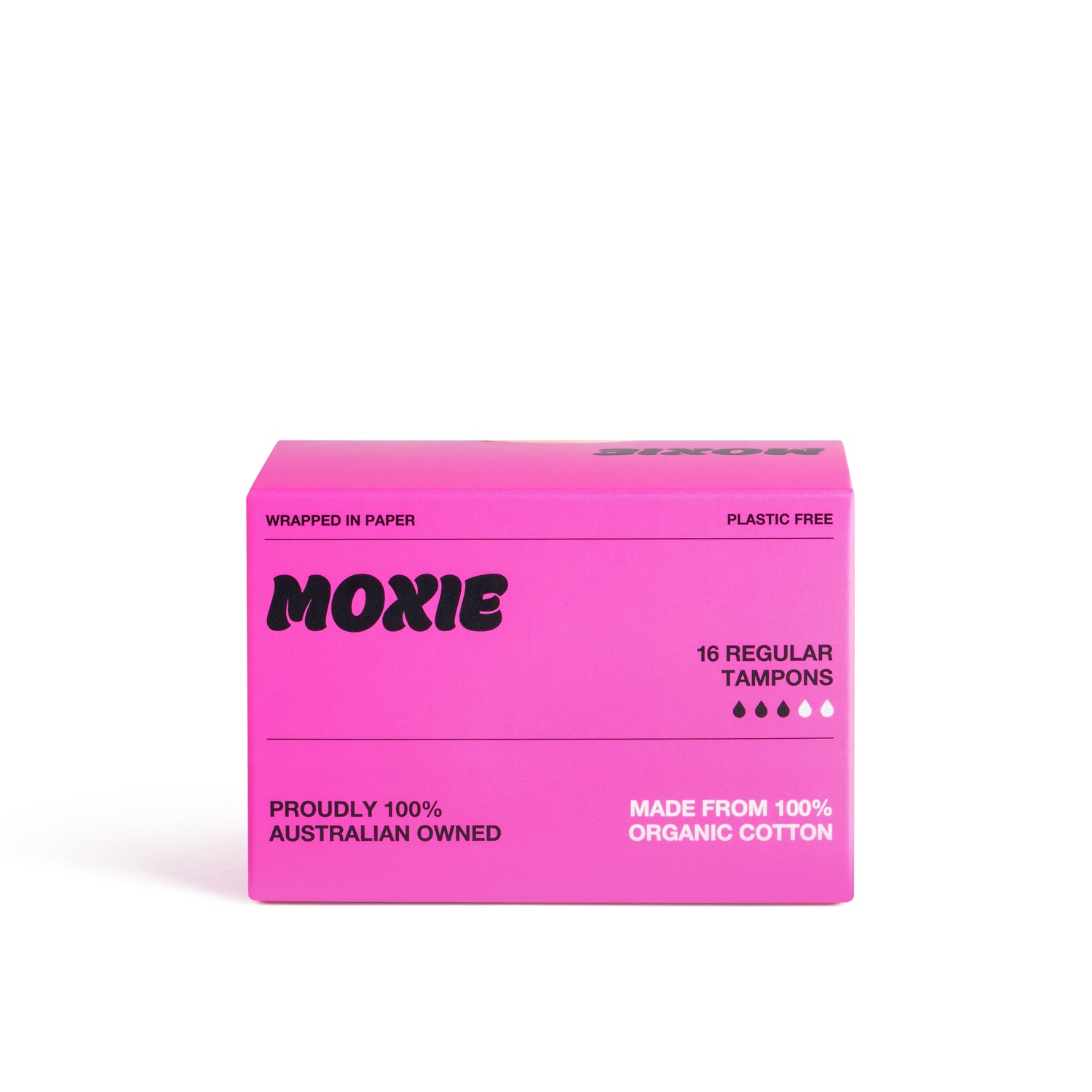 Moxie 100% organic cotton regular tampons 16pk