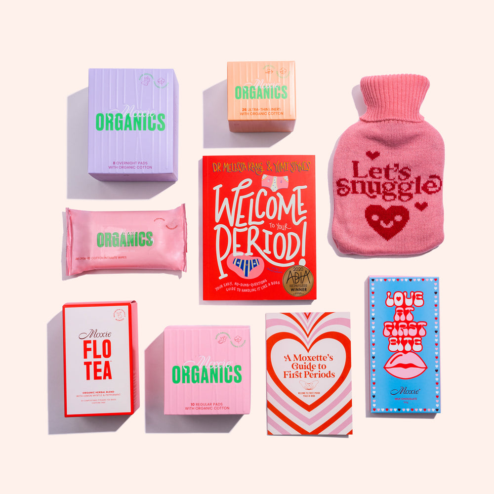 Moxie menstrual cups, tampons, pads, liners & period subscriptions