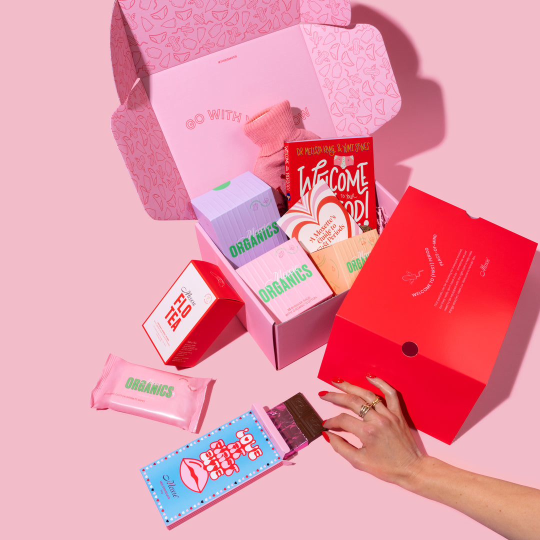 Moxie menstrual cups, tampons, pads, liners & period subscriptions